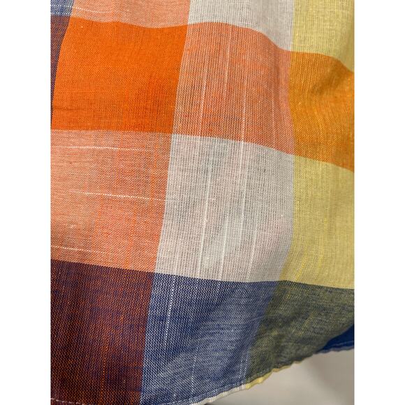 Women’s Plus Size Cotton Sleeveless Ruffle Plaid Colorful Blouse 1X - Picture 4 of 5